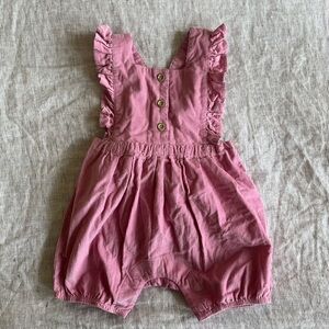 Pink Ruffled Kids Romper